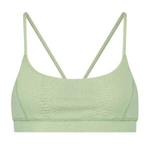 New Gigi C Emery Snakeskin Sports Bra Crop Top M Jade